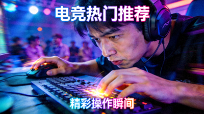 电竞比赛热门推荐视频封面，选手操作特写画面